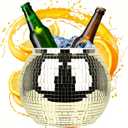 Disco Ball Ice Bucket Beverage Tubs Disco Ball Cup for Parties Large Retro Drink Bucket for Beer Cocktail Wine Champagne Cold Drinks, Disco Party Supplies Bar Cart Decor (Gold)