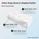 Melow Sleep Pillow,Ergonomic Memory Foam Pillow, Stable Support for Cervical Neck, Cooling Breathable Pillowcase, Cervical Neck Pain Relief for Side, Back & Stomach Sleepers