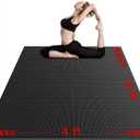VTORY Extra Thick Large Exercise Mat, 6'x4'/7'x5'/8'x6'/10'x6'x8mm(1/3 inch) , Non-Slip, PVC, Ultra Durable, Heavy-Duty Mat, Shoes-Friendly, High-Density, Large Wide Yoga Mat, Workout Mat for Home Gym, Cardio, Strength, HIIT, MMA