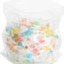Restaurantware-22 Ounce Unzipped Bag Bowl, 1 Small Glass Bag - Realistic Crinkled Edges, Serve Candy, Popcorn, or Nuts, Clear Glass Bag Bowl, Dishwashable, Flat Base