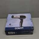 Conair Hair Dryer, 1875W Full-Size Hair Dryer with Ionic Conditioning, Blow Dryer, Tourmaline Ceramic Technology for Quick Drying, Black/Chrome