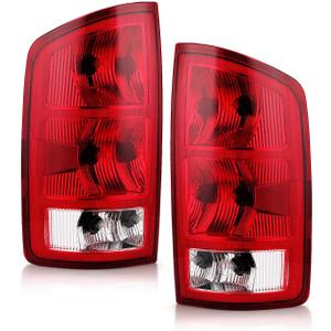 OKLPF Rear Brake Tail Light Assembly Compatible With 2002-2006 Dodge Ram 1500/2003-2006 Dodge Ram 2500 3500 Pickup # CH2800147 CH280114,Included Bulbs and Harness,Driver and Passenger Side