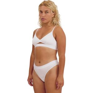 Organic Basics Women's Soft Touch Thong Underwear (White, Small)