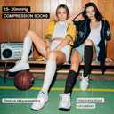 Iseasoo 4 Pairs Compression Socks for Women Circulation-Best Support for Nurses,Running,Athletic,Travel (Small-Medium, 01-black/Grey/White/Pink)