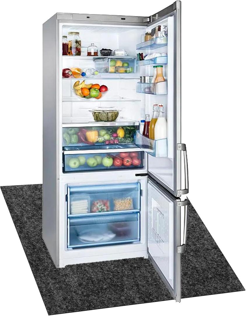 Refrigerator Floor Mat, Absorbent/Waterproof, Protects Floor, Non-Slip Backing, Multifunctional Home Appliance Mat (36 x 36 inch)