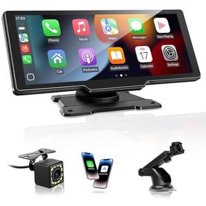XPMOBQ Carplay Screen for Car, 10.26" HD Wireless Car Play Screen Car Stereo with Carplay, Android Auto,1080p Backup Camera,Super Link,GPS for Cars, Trucks, SUVs (10.26inch)