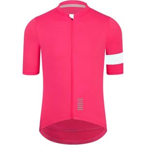 Men's Cycling Jersey, Seamless Bonded Cuff, Zipper Pocket, Short Sleeve, Lightweight Aero Race Fit Road Bike Shirt, L
