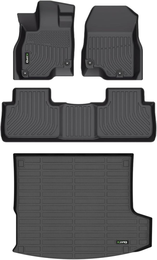 All Weather Floor Mats & Cargo Liner for Acura RDX 2019-2024 2025 All Weather Protection TPE Anti-Slip Automotive Full Set RDX Floor Liners Custom Accessories - Black