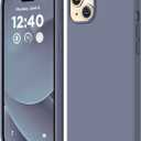Compatible with iPhone 15 Case, Liquid Silicone Case, Full Body Shockproof Protective Cover [Soft Microfiber Lining], Slim Thin Phone Case for iPhone 15 6.1 inch, Lavender Gray