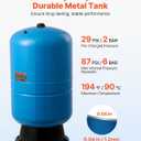 VEVOR 30-Gallon Vertical Well Pressure Tank, Pre-Charged Pressurized Water Tank for Well Pumps, Heavy-Duty Carbon Steel Water Storage Container for Home, School, Farm & Irrigation Systems