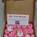LANKER Flameless Candles with 6H Timer, Steady Pink LED Tea Lights, Romantic Long Lasting Battery Operated Fake Candles for Party, Halloween and Christmas, Set of 24 (Pink)