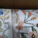 Living Room Area Rug 8x10: Vintage Floral Area Rug - Machine Washable Non Slip Low Pile Foldable Area Rugs - Family Room Dining Room Farmhouse Indoor Carpet - 8'x10' Beige