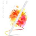 SENMO Stylus Pen for iPad 2018-2025, 2X Fast Charge iPad Pencil 2nd Generation Compatible with Apple iPad A16 11/10/9/8/7/6, Pro M5/M4/12.9"(6/5/4/3)/ 11"(4/3/2/1), Mini 7/6/5, Air M3/M2/5/4/3 (White)
