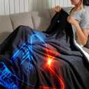 Neon Hockey Drip Blanket Gift Sports Fan Throw, Ice Hockey Room Decor for Boys, Teens & Men, Cozy for Couch or Bed, 50'' x 60'', Game Night, Birthday, Christmas, Gift Exchange