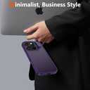 Magnetic for iPhone 16 Pro Case Carbon Fiber Skin SensationCompatible With magsafeMetal Lens KickstandDropproof Sturdy Carbon Fiber PatternWireless Charging Case for iPhone 16 Pro (Purple)