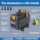 AquaMiracle 600GPH Submersible Water Pump Pond Pump(2270L/H, 35W), Water Fountain Pump Aquarium Water Pump with Flow Control for Fish Tank, Waterfall, Statuary, Filtration, Water feature, Hydroponics
