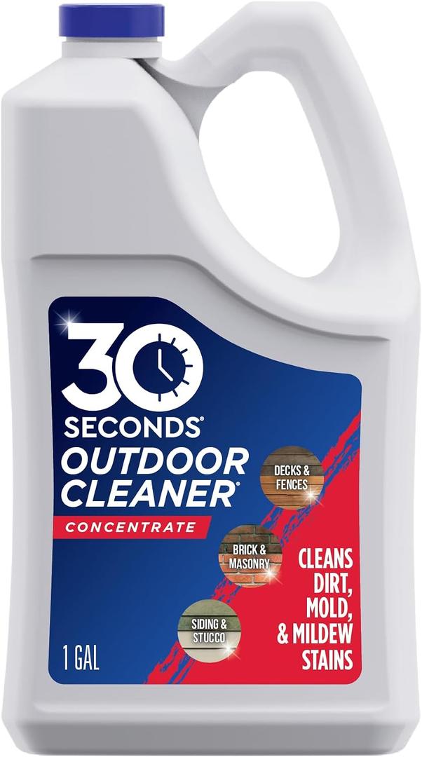 30 SECONDS Outdoor Cleaner Dirt,Mold & Mildew Cleaner & Stain Remover Concentrate | 1 Gallon