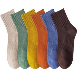 MAGIARTE Mens Athletic Cotton Quarter Crew Socks Moisture Wicking Odor Control Arch Support Compression Running Socks for men (11-14, Color#04 (6 Pairs))