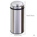 Trash Can Automatic Intelligent Induction Electronic Trash Can with Lid Stainless Steel Round Garbage Can for Indoor/Outdoor Use Trash Bin (Size : 73cm) (73cm)
