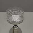 Zlepmlla Modern Semi Flush Mount Ceiling Light with Industrial Clear Hammered Glass Lampshade, Farmhouse Ceiling Lights fixtures in Satin Nickel for Hallway Kitchen Bathroom Bedroom (Silver)