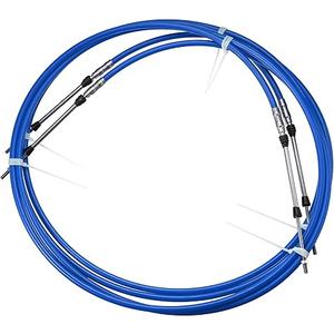 Motoforti 2pcs 10ft 3 Meter 118 Inch Marine Type 3300 / 33C Throttle Shift Remote Control Box Cable for Yamaha Outboard Engine Boat Motor Steering System Blue