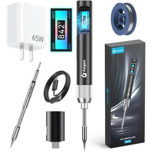 Soldering Iron Kit, 100W Portable Soldering Iron Kit With C245I Tip, 2S Fast Heating(390F-840), Pre-set 3 Groups Temperature, Smart Soldering Iron Pen Tool for Precision Repair