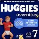 Huggies Size 7 Overnites Baby Diapers: Overnight Diapers, Size 7 (41+ lbs), 60 Ct, Packaging May Vary