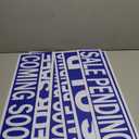 Juexica 8 Pcs Real Estate Rider Signs 24 x 6 Inch Coming Soon, for Sale, Pending, Sold Waterproof Signs Rider Real Estate with Different Messages (Blue with White)