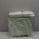 Bathroom Trash Can with Lid 3.2 Gallon Narrow Trash Can Small Plastic Trash Bin 12 Liter with Press Type Lid for Bedroom Bathroom, Mint Green