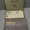 Mega Large 3" Dominoes Set for Adults and Kids  Dominoes Double 6 Classic Board Games  Double Six Domino Set with 28 Tiles and Gift Case, Juegos de Mesa (MEGA)