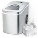 Smad Electric Ice Maker Machine Portable Ice Makers Countertop-Touch Buttons Digital Bullet-Shaped Ice, 26 lbs/24h, Ice Ready in 9 Minutes