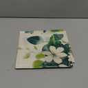 Set of 4 Flowers Leaves White Linen Cloth Placemat for Dining, Kitchen, Restaurants, Hotels - Heat Resistant and Stylish Home Decor 18x12in