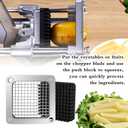 Replacement Chopper 1/4" Blade, Commercial Vegetable Chopper Dicer, French Fry Cutter Stainless Steel Blade for Fruit Cutting Machine Tomato Onion Pusher Block