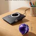 Wired Trackball Mouse, Ergonomic Finger Control Trackball with 55mm Large Ball, 4-Level Adjustable DPI, Ambidextrous Design, Wrist Rest Included, Compatible for PC, Laptop, Mac, Windows-Purple