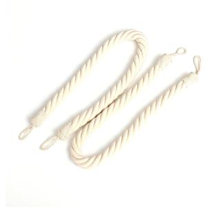 Curtain Ties 2 Pieces Cotton Twist Curtain Straps Twist Curtain Straps Strapping Rope White (White)