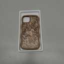 GVIEWIN Cute for iPhone 14 Case & iPhone 13 Case [Compatible with MagSafe] [Curly Wave Edge] Floral Translucent Magnetic Shockproof Protective Phone Cover for iPhone 14/13 6.1'', Bunchflower/Brown