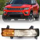 Huray Left Turn Signal Light for Jeep Compass 2017-2021 Daytime Running Light Parking Lamp OE Replacement Assembly 55112720AB (Driver Side)