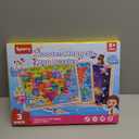 SYNARRY Large USA World Solar System Wooden Magnetic Puzzles for Kids Ages 4-6, Wood Puzzles Educational Games Toys Gifts for Toddlers, United States World Planet Space Map for Boys Girls Ages 3-5 4-8