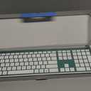 Rechargeable Wireless Keyboard Mouse, Vssoplor Quiet Full-Size Keyboard and Mouse Combo with USB for PC, Windows, Laptop-Blackish Green