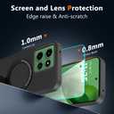 Compatible for Motorola Moto G Power 2025 5G Phone Case, Metal Ring Holder Kickstand/Stand Silicone Protective Cover Case for Moto G Power 5G (2025) - Black