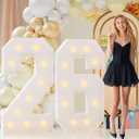 Bugame Light Up Numbers 4FT, Number 26 Light Up Sign Marquee Numbers 4 Feet Tall, Large 26 Marquee Number for 26th Birthday Party Decorations Mosaic Nmero