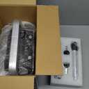 Portable Karaoke Machine, with Wireless Microphones, Bluetooth Party Speaker with LED Lights, Loud Subwoofer, USB/AUX, Outdoor Karaoke Speaker for Adults & Kids, Matte Silver