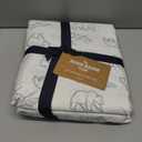 Eddie Bauer - Twin Sheet Set, Cotton Percale Bed Sheets, Crisp & Cool Bed Sheets, Ideal Dorm Essentials (Animal Tracks White, Twin)