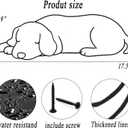 Baitiane Black Metal Wall Decor - Line Art Labrador Sleeping Dog - Minimalist Handmade Canine Outline Painting - Modern Pet Lover Gift for Home, Dog house & Pet Nurseries