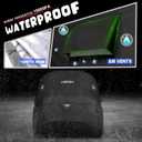 600D ATV Cover Waterproof Heavy Duty Trailerable 4 Wheeler Cover Quad Cover ATV Covers All Season Weather Proof Outdoor UV Protection for Polaris Kawasaki Yamaha Suzuki Can-Am Black-S