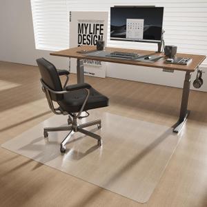 [Thickened to 2.0mm] 40"x50" Computer Chair Mat for Hardwood, PVC Office Mat for Hardwood Floor, Anti-Slip Rolling Chair Floor Protector,Vinyl Mats for Home, Under Desk Mats for Rolling Chairs