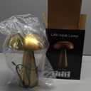 Portable LED Desk Lamp, Cordless Metal Table Lamp, 3-Color Touch Control Rechargeable Light, 3-Levels Brightness Room Decor, Bedside & Dining Room Light (Gold)