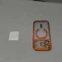 Glitter for iPhone 17 Pro Case with Eye-catching Integrated Lens Protection, [Sparkly Bling Back Panel] [Seamless Work with Magsafe] Cute Women Girly Magnetic Case for iPhone 17 Pro 6.3" Cosmic Orange