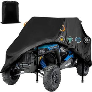 UTV Cover 2 Seater Waterproof Outdoor,Side by Side ATV Covers,Durable Anti-UV All Weather Protection, Compatible with Polaris Ranger RZR Can-am Defender Yamaha Honda Pioneer,115" Lx59 Wx74.8 H