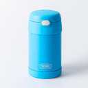 Thermos Stainless Steal Food Jar with Folding Spoon-Blue, 16 oz 